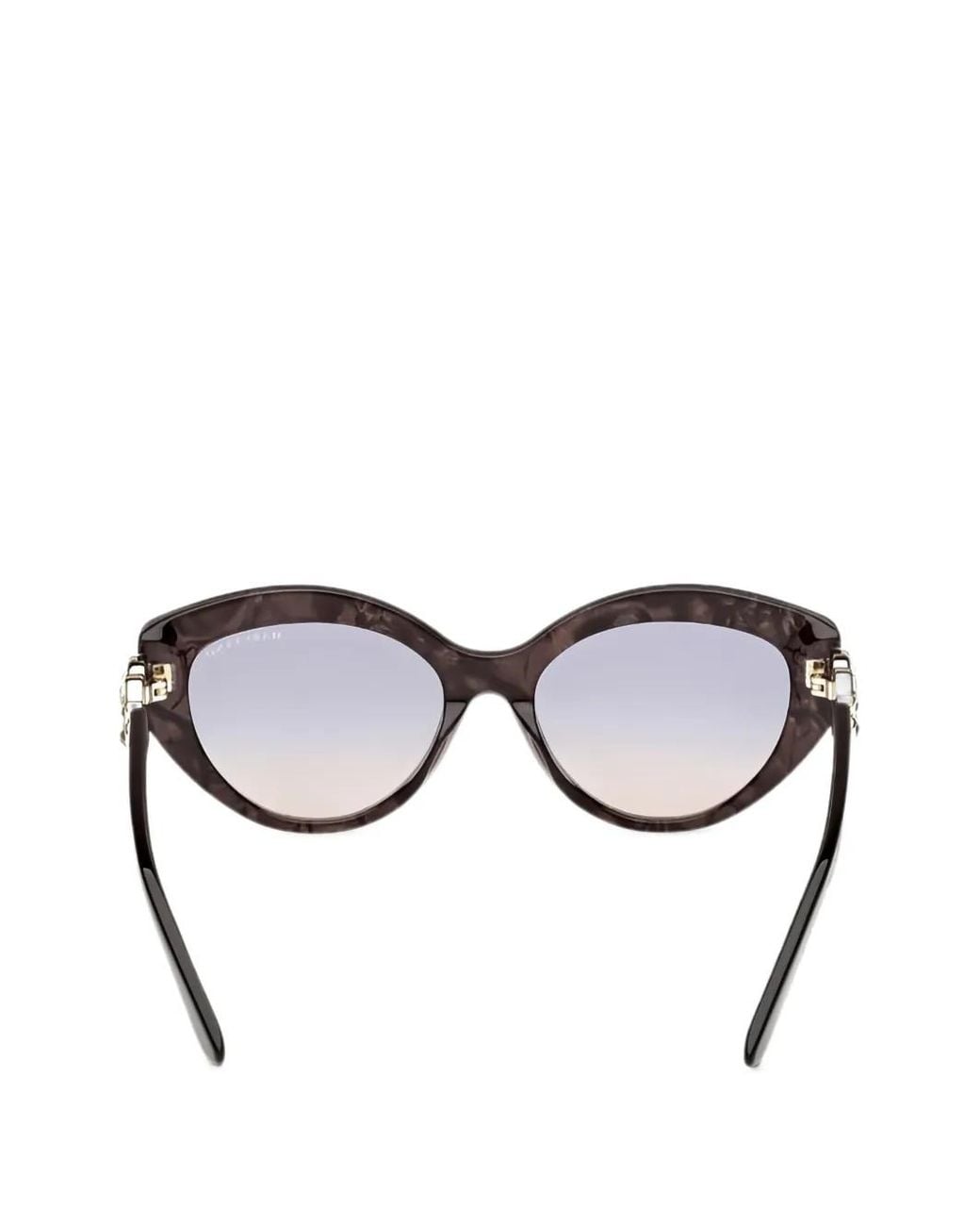 MARCIANO BY GUESS Brown Embellished Cat-Eye Sunglasses