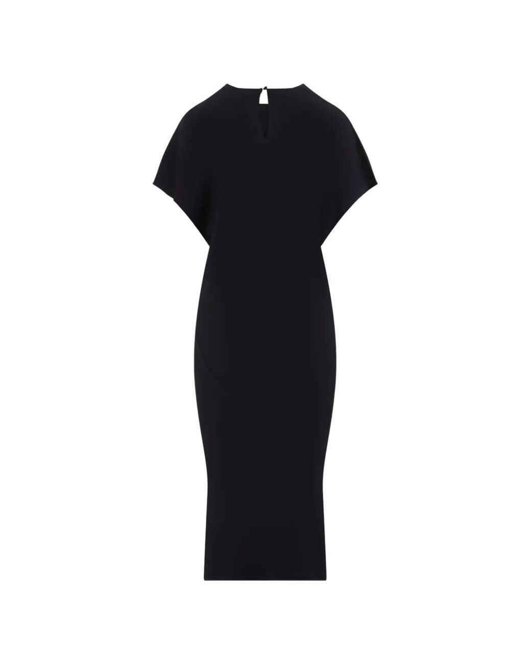 Co. Black Twisted Knot Short-Sleeve Midi Dress