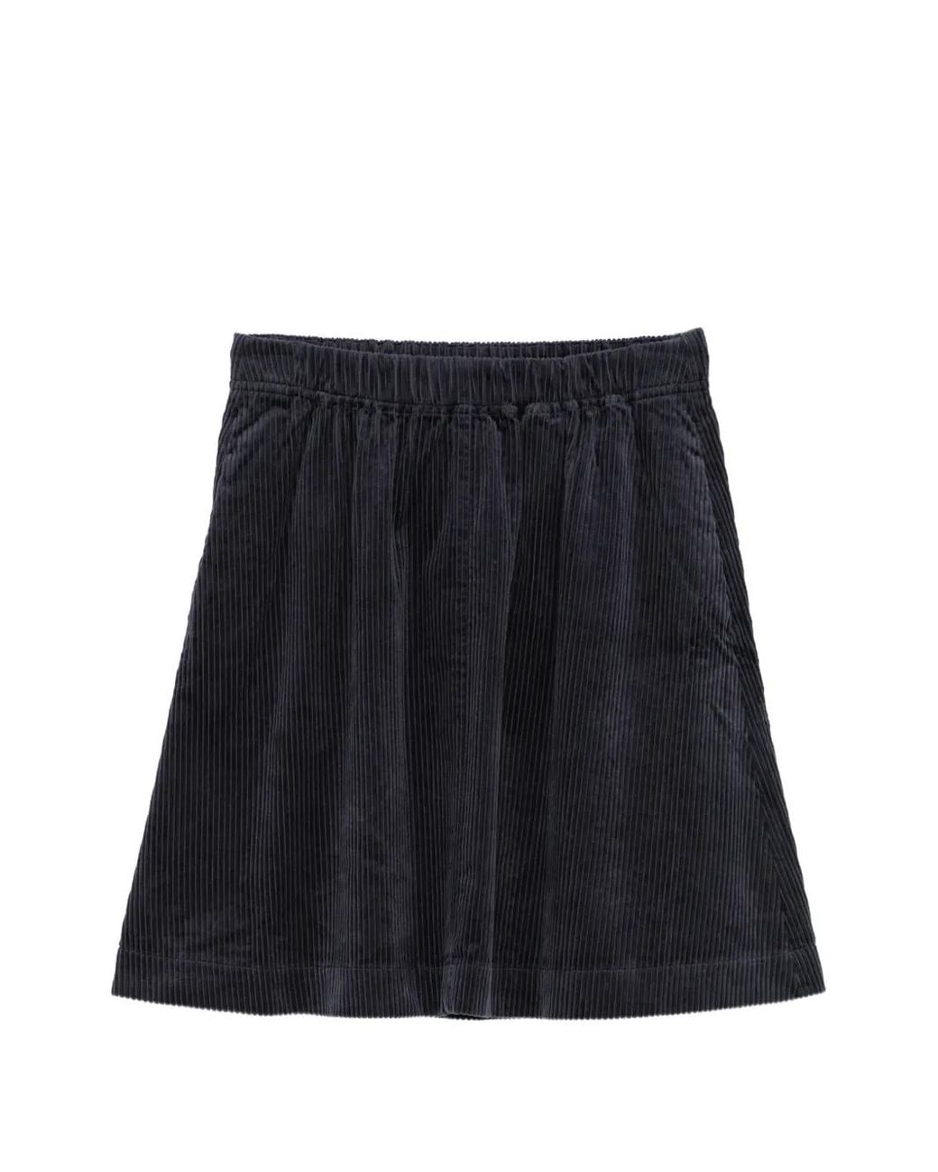 Marc O' Polo Black Corduroy Midi Skirt