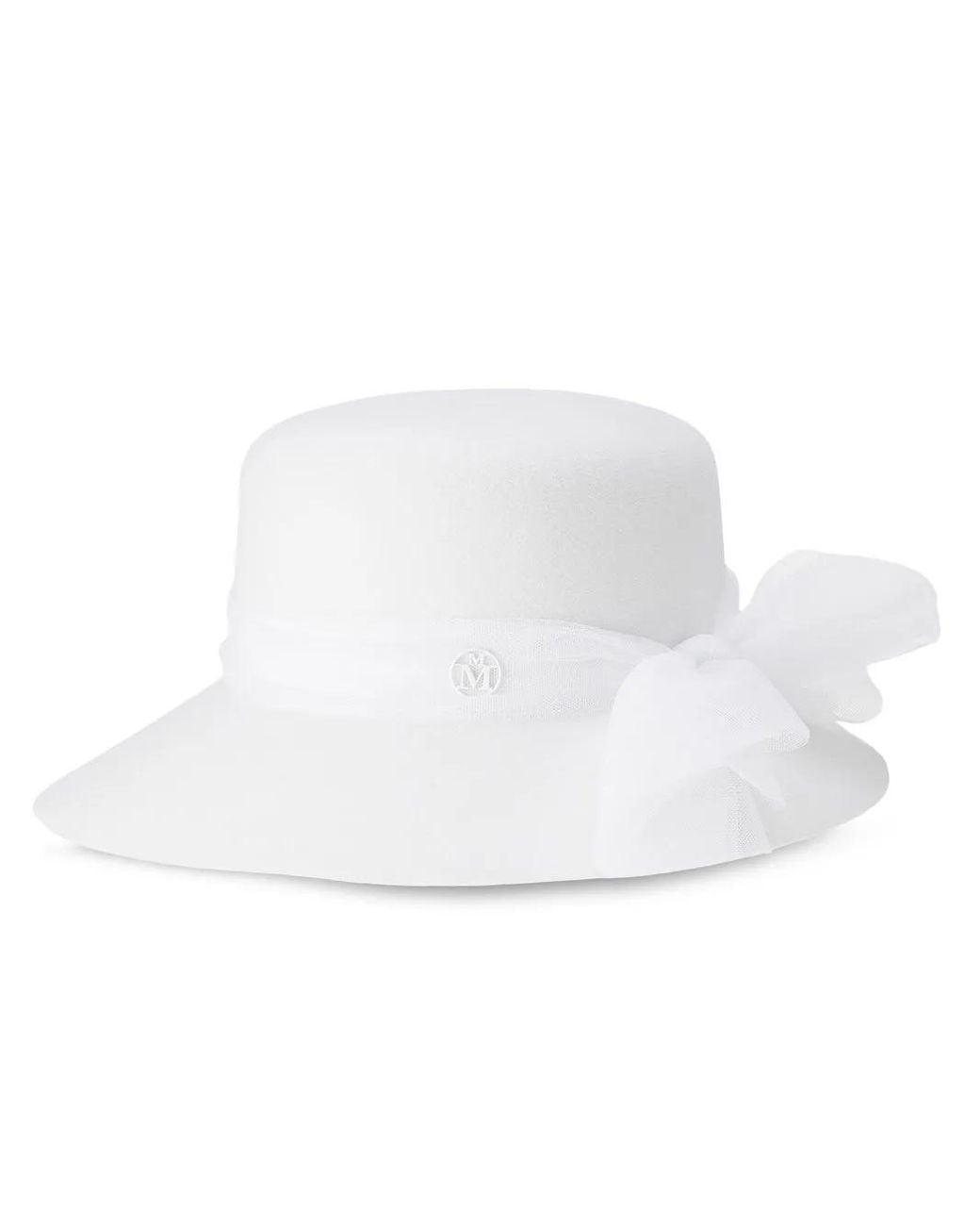 Maison Michel White New Kendall Cloche Hat