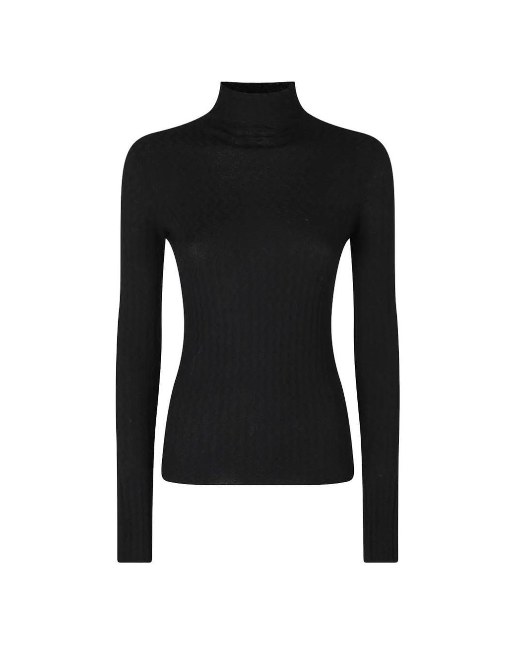 Roberto Collina Black High-Neck Long-Sleeve Sweater