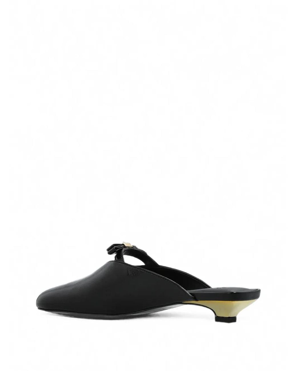 Ganni Black Bow-Detail Mules