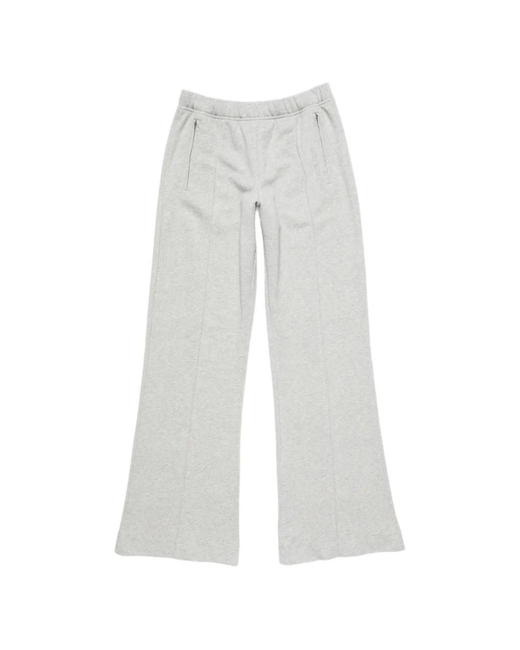 Acne White Logo-Embroidered Track Pants