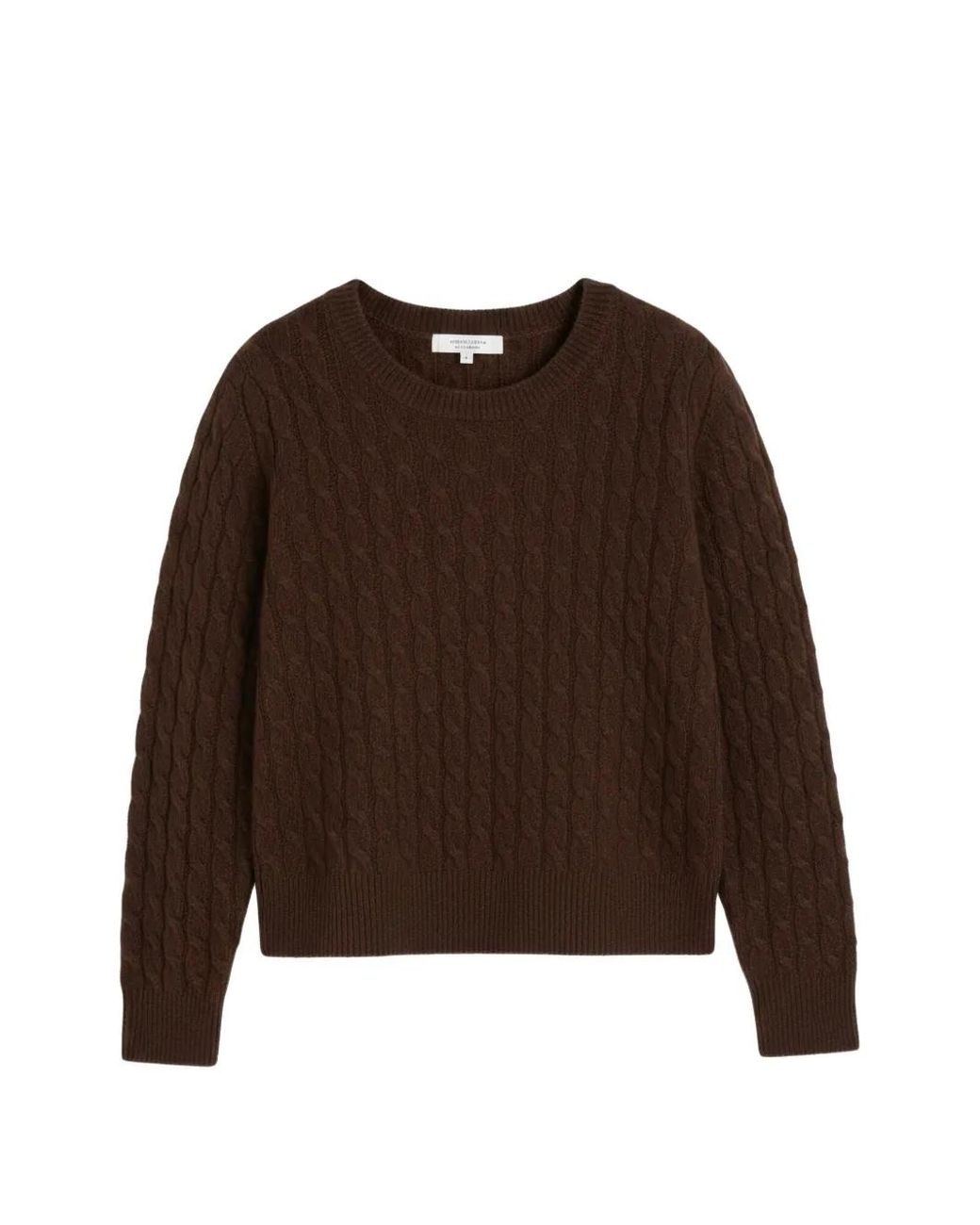 Chinti & Parker Brown Cable-Knit Cashmere Sweater
