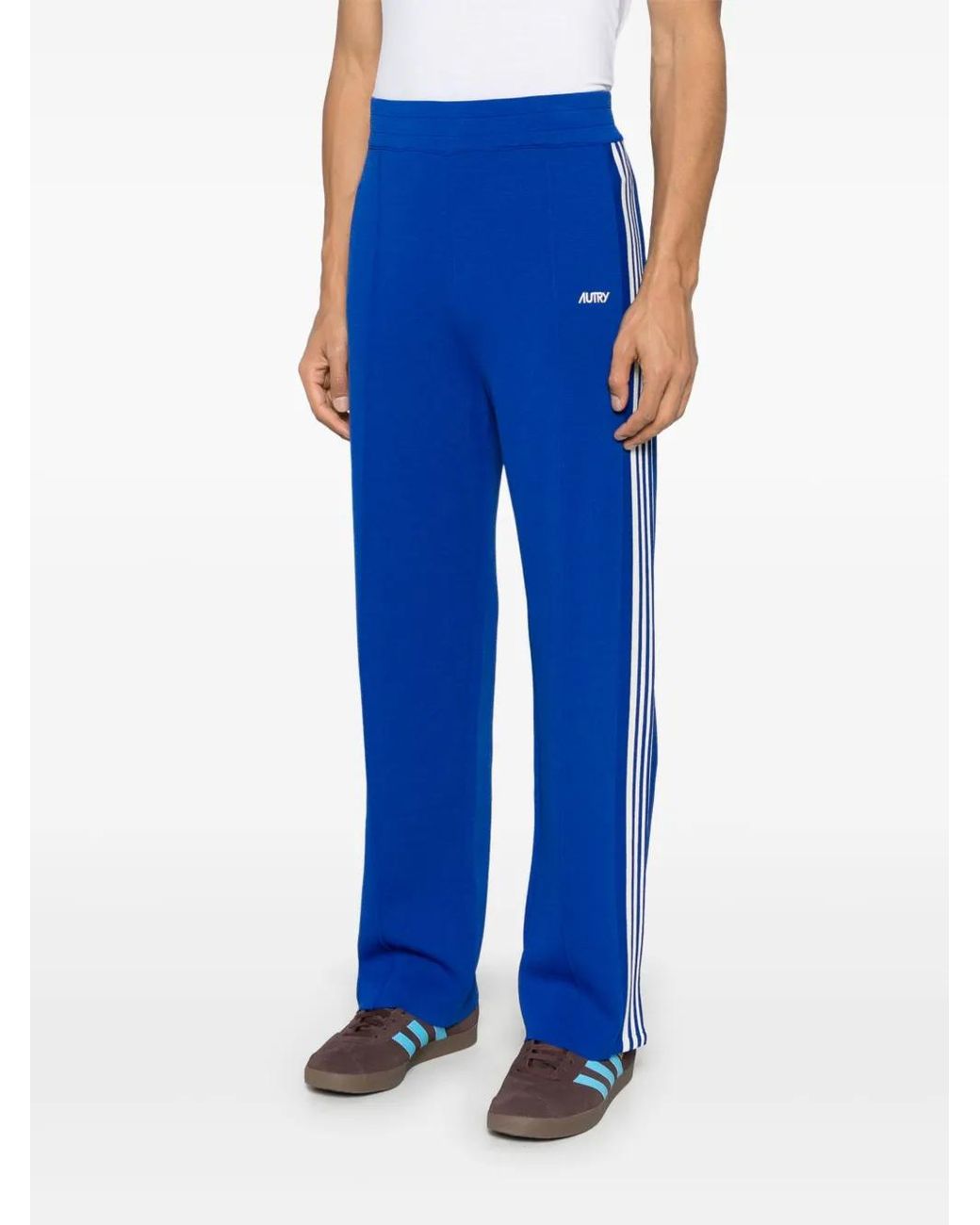 Autry Blue Knitted Track Pants for men