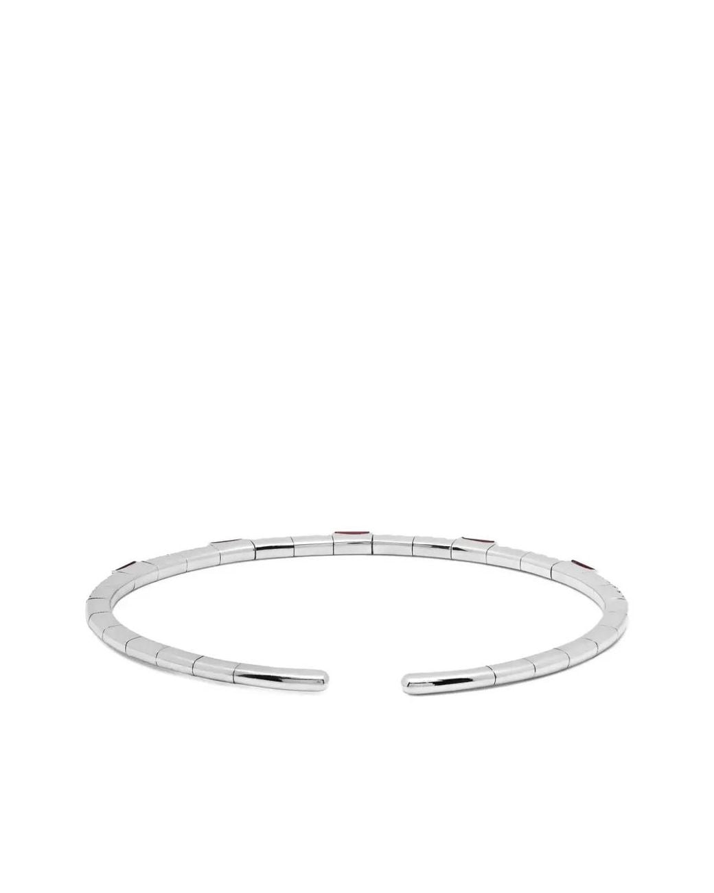 Jewels Aficionado White 18K Ruby Diamond Cuff