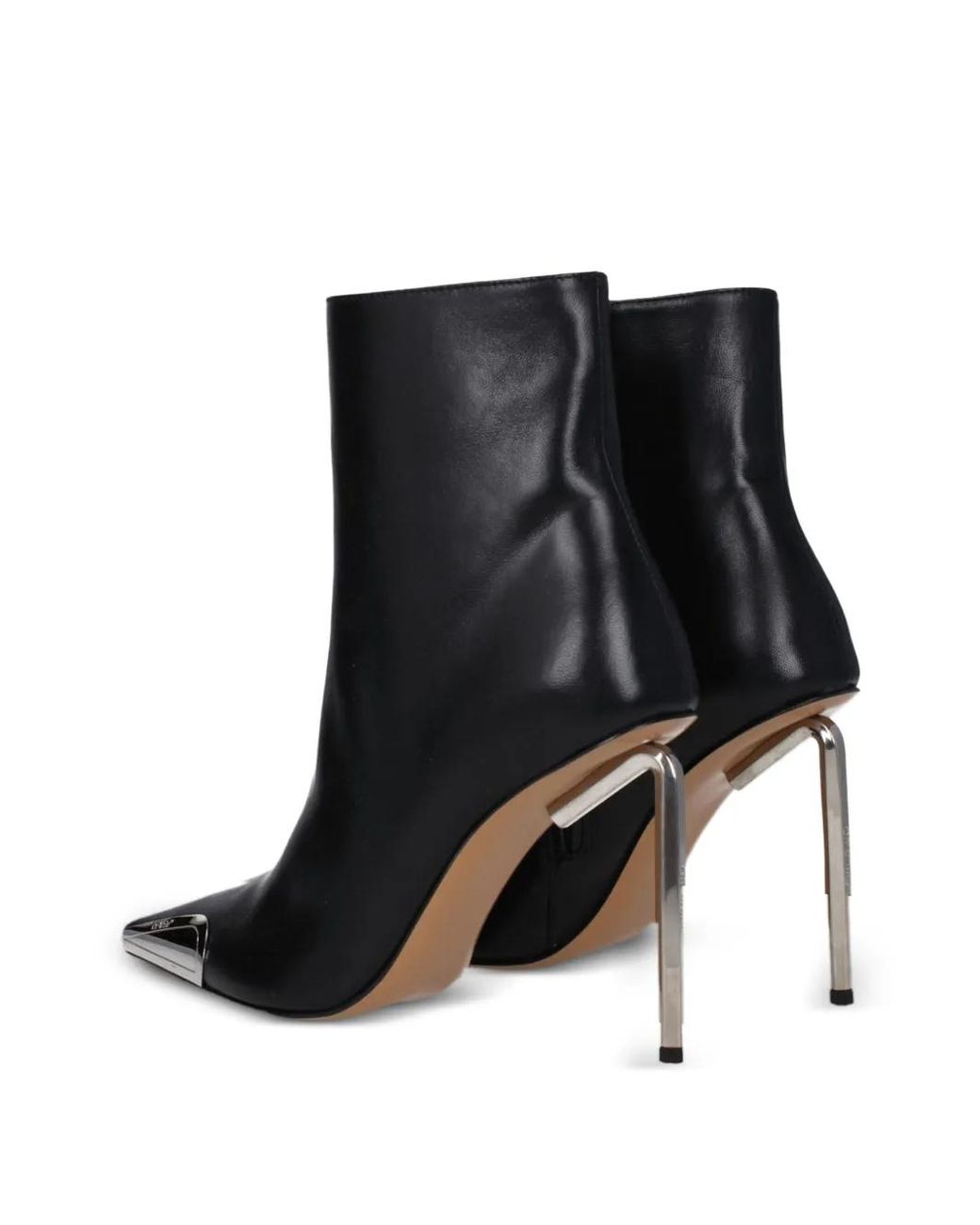Off-White c/o Virgil Abloh Black Jitney Metal-Heel Ankle Boots