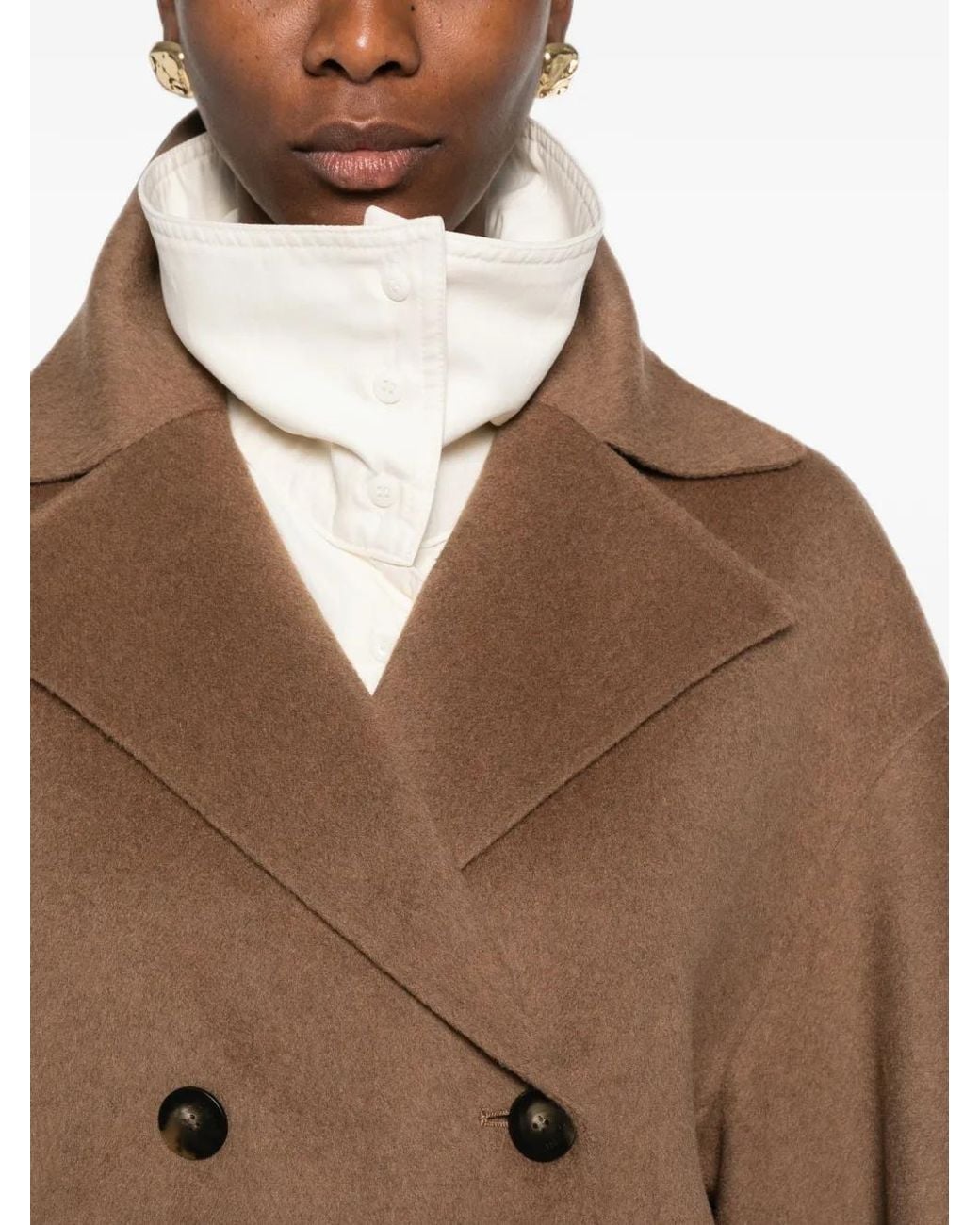 Joseph Brown Flavia Double-Breasted Coat