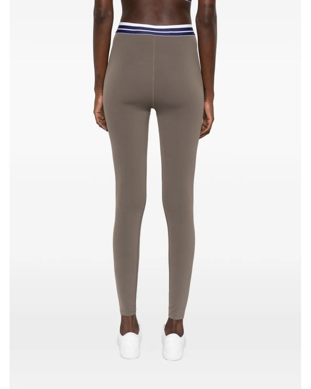 P.E Nation Gray Avant Full Striped Leggings