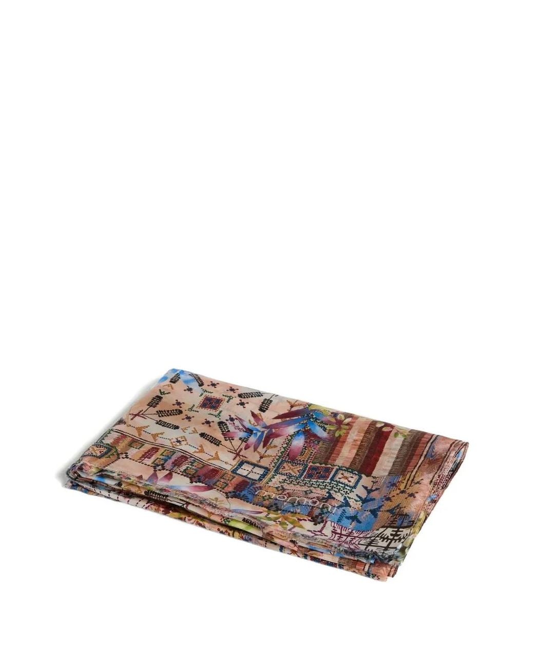 Momoní Brown Maxi Jadore Printed Silk Scarf