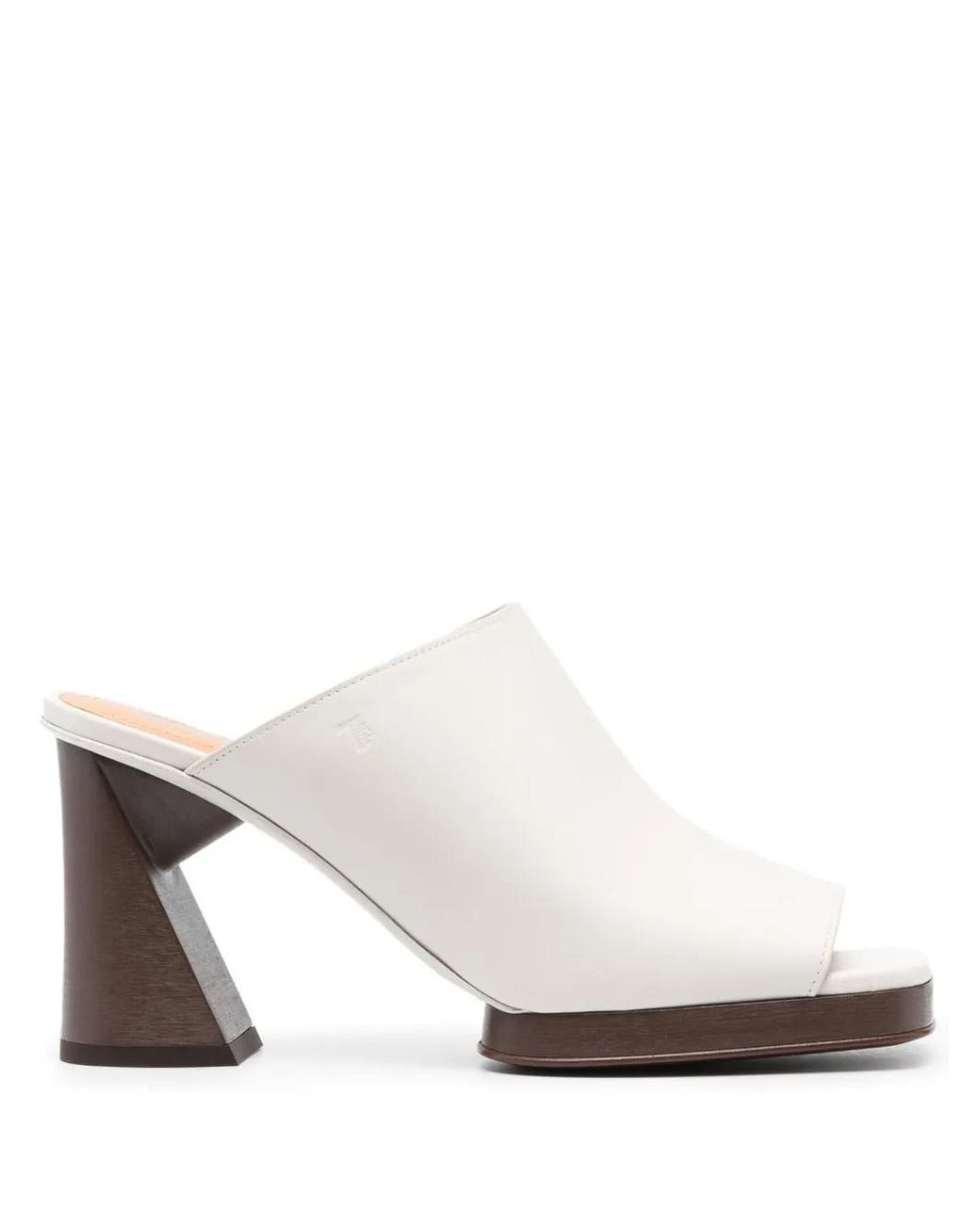 Tod's White Sculpted-Heel Sandals