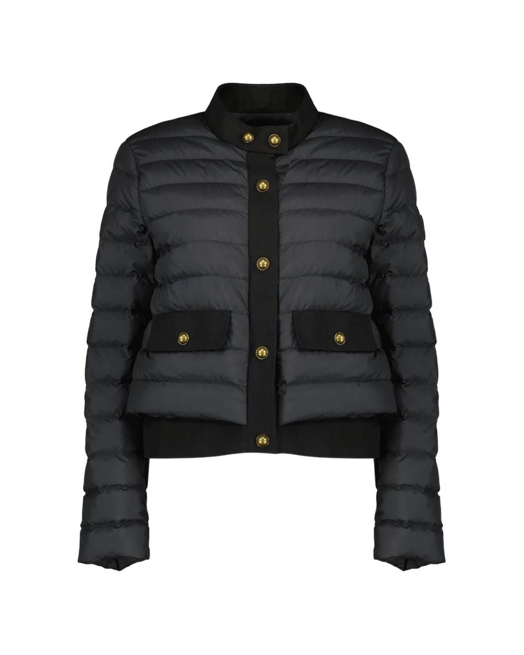 Moncler Black Juju Cotton & Linen-Trimmed Short Down Jacket