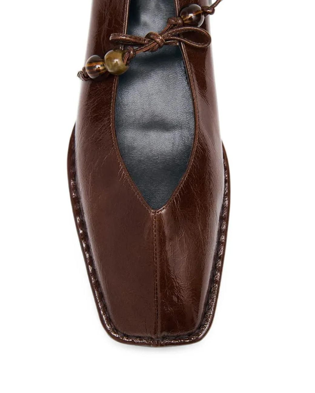 Alohas White Sway Beads Rift Ballet Flats