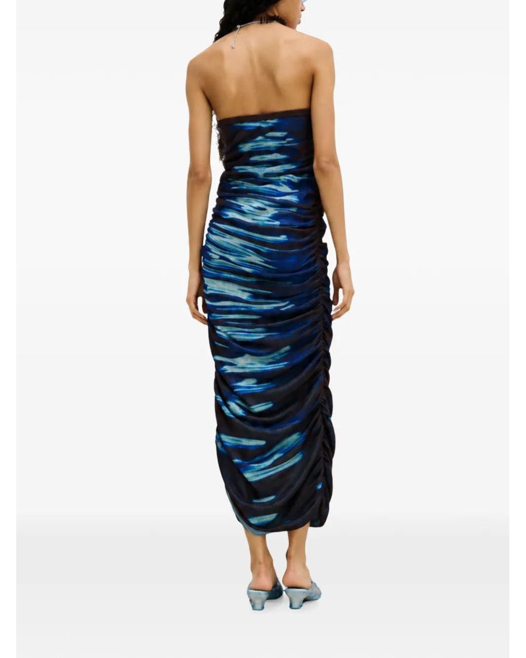 Ph5 Blue Nile Lake-Print Long Skirt