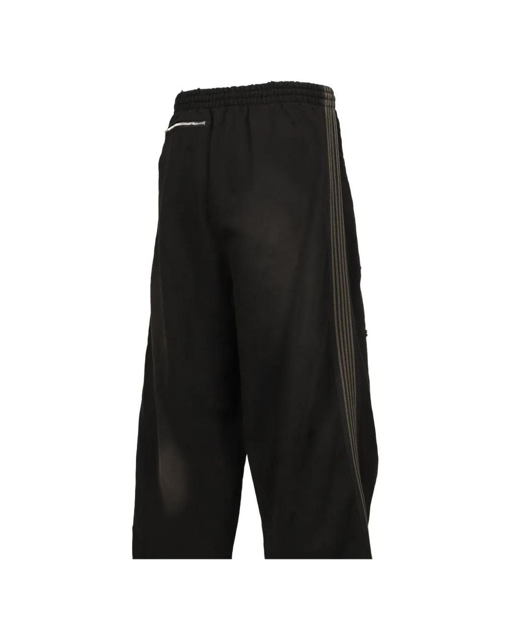 Needles Black H.D. Distressed Track Pants for men