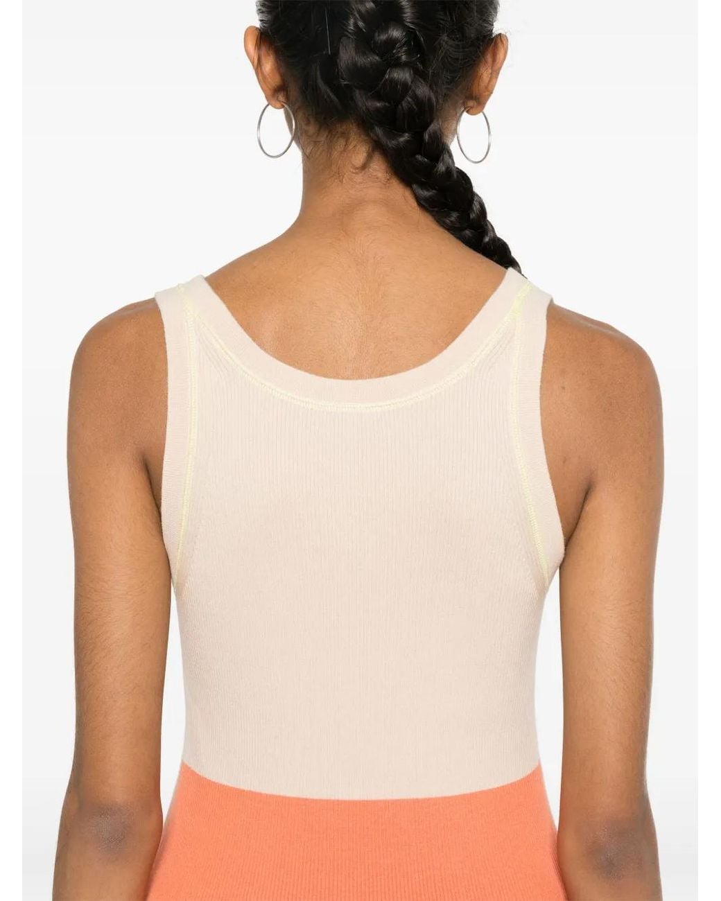 Paul Smith Natural Colourblock Ribbed Tank Top