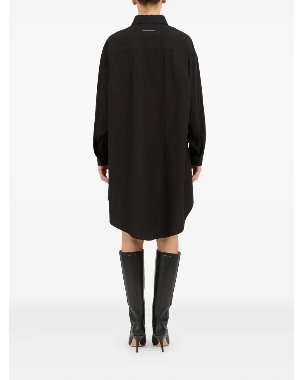 MM6 by Maison Margiela Black Cottom Shirt Dress