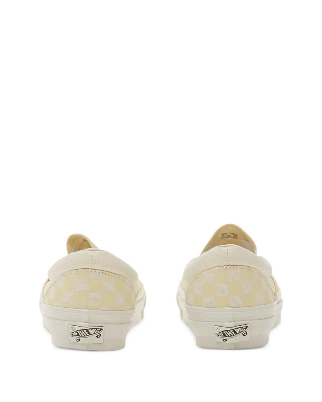 Vans White Checkered Slip On Loafers