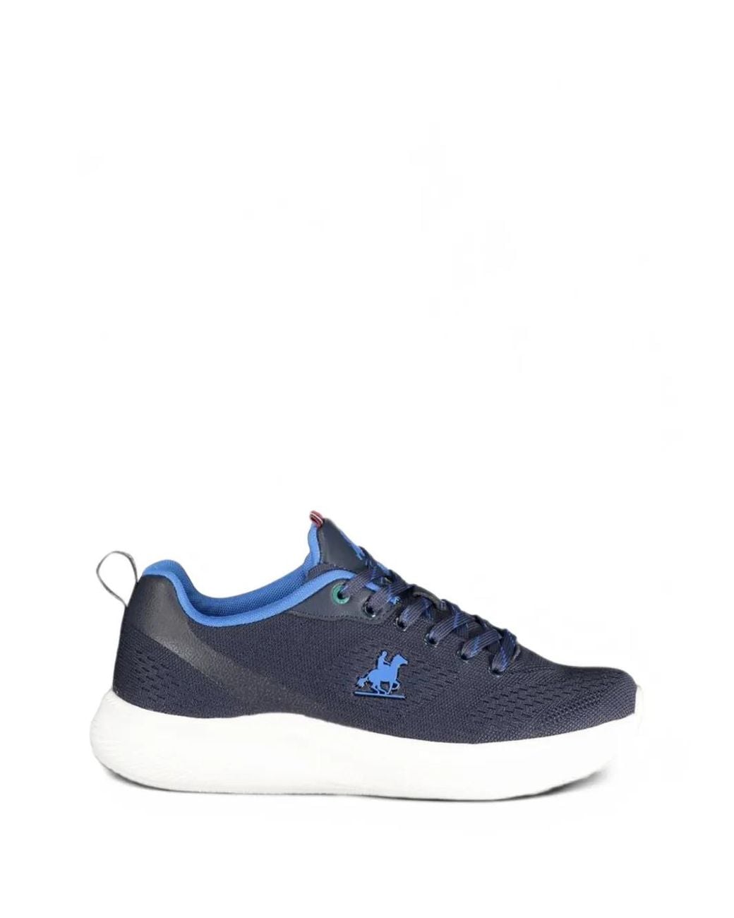 U.S. Grand Blue Mesh-Knit Logo-Patch Sneakers for men