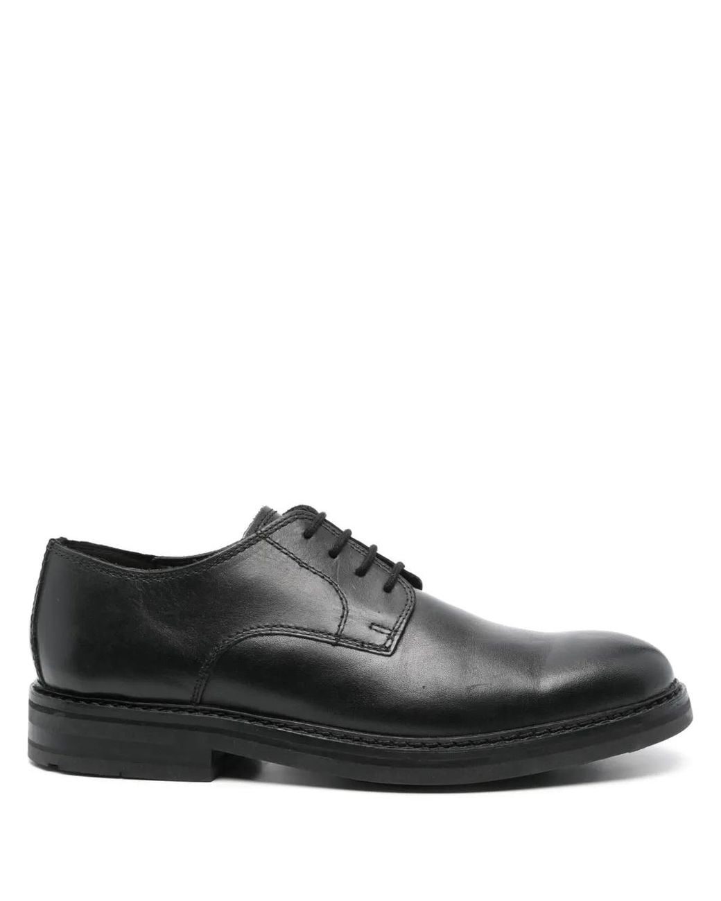 Clarks Black Craftevan Leather Derby Shoes for men
