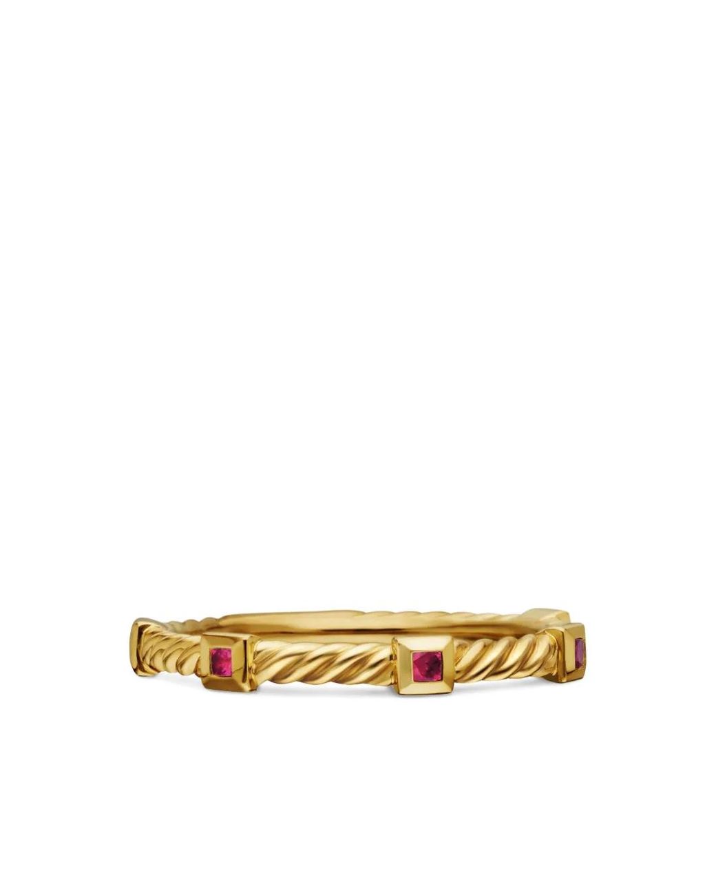 David Yurman Metallic 18Kt Cable Collectibles Ruby Ring (2Mm)