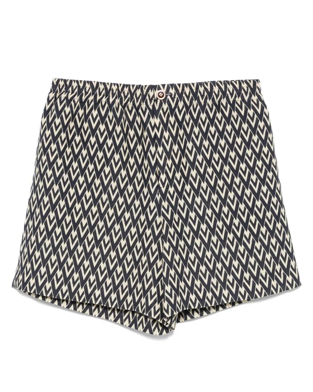 Valentino Garavani Black Monogram Bermuda Shorts for men