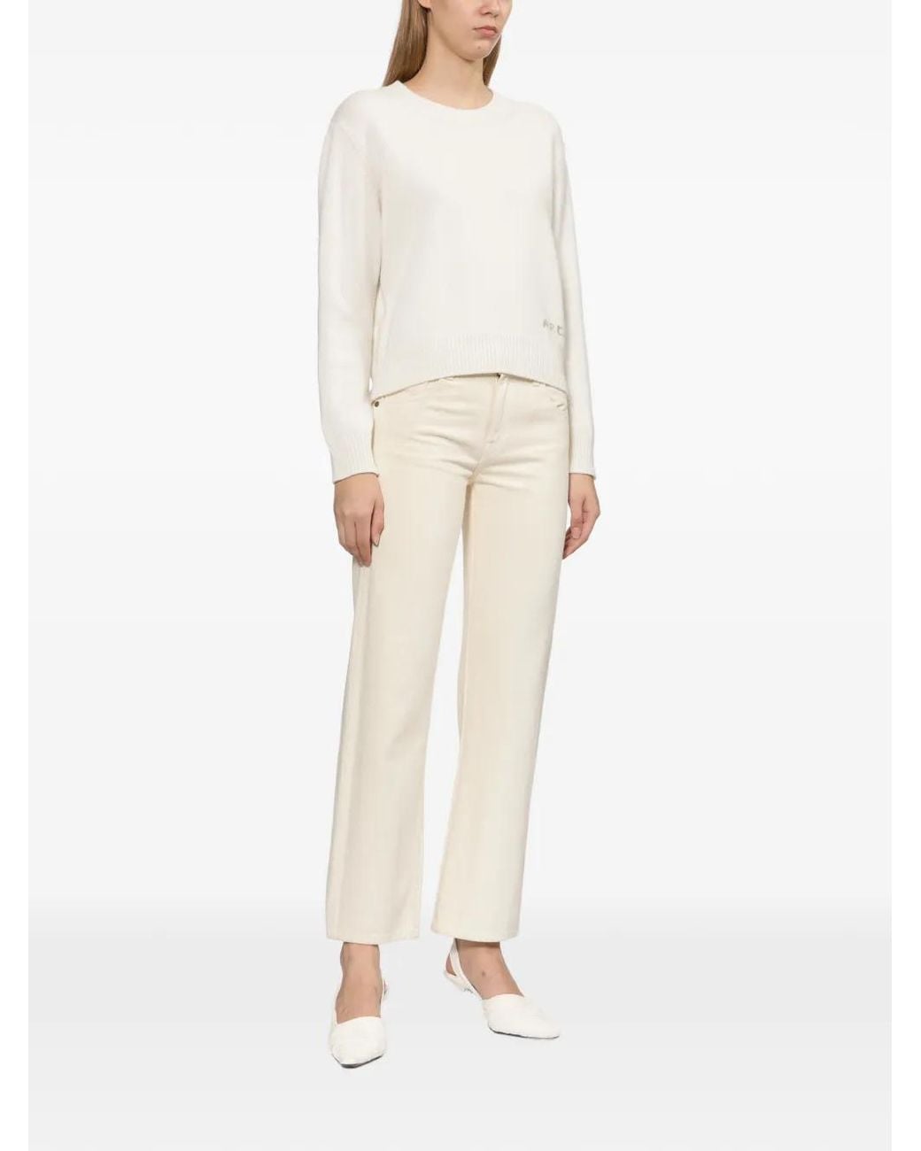 A.P.C. White Anna Sweater