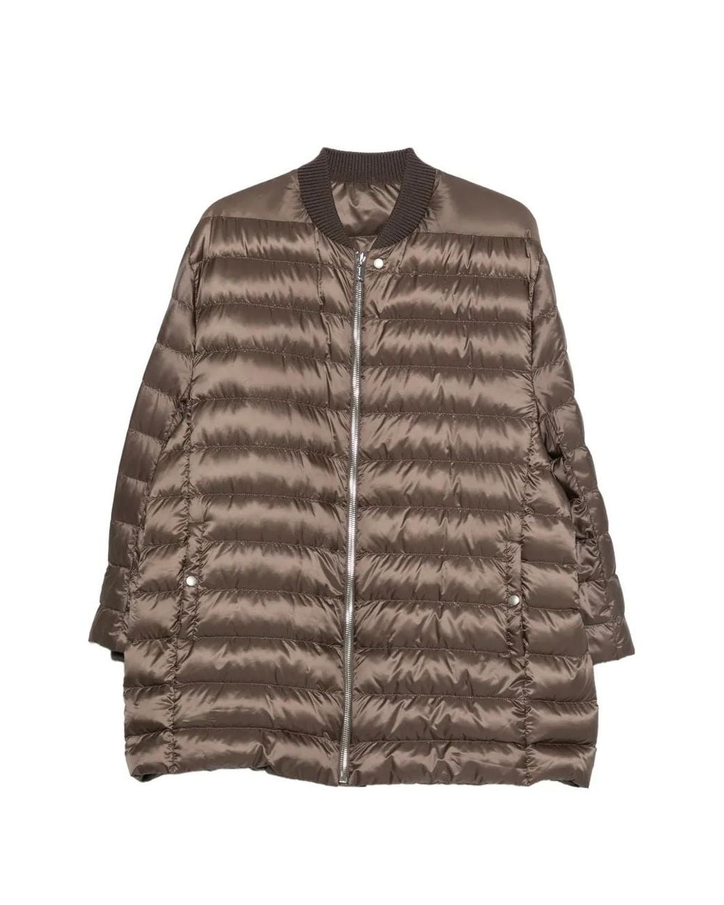 Moncler Brown X Rick Owens Zip-Fastening Padded Jacket