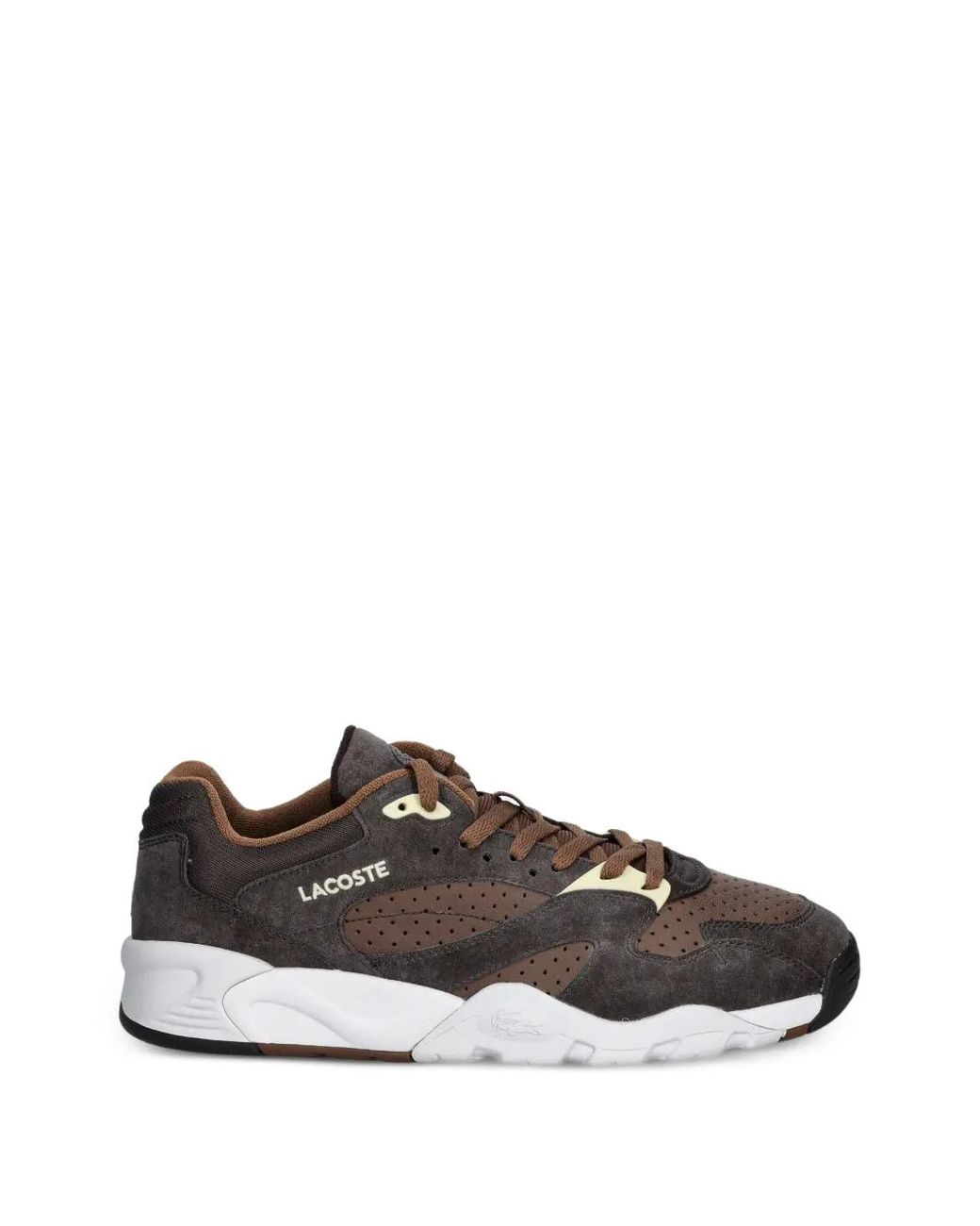 Lacoste Brown Game Perforated Sneakers for men