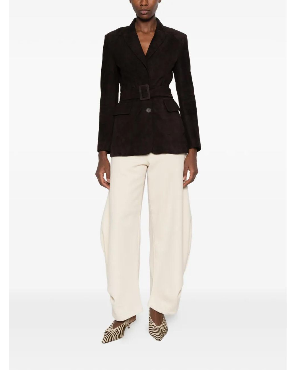 S.W.O.R.D Black Belted Suede Jacket