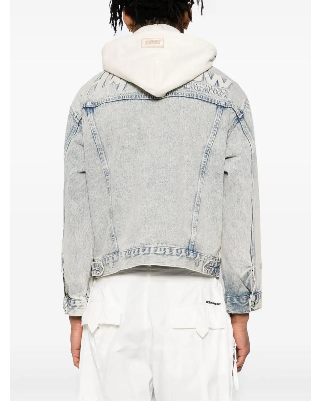 Aape By A Bathing Ape Blue Aapenow Denim Jacket for men