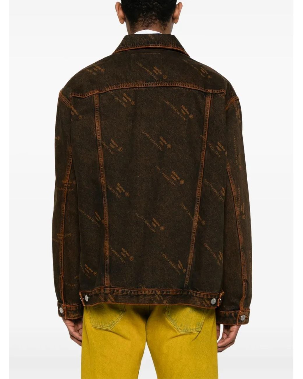 Martine Rose Brown Veste Oversized En Jean
