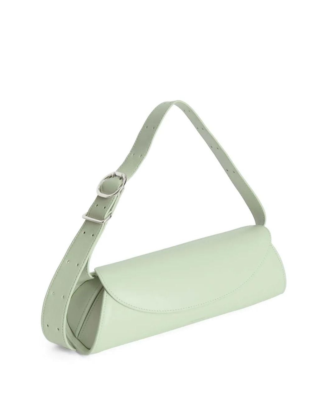 Jil Sander Green Cannolo Small Tote Bag