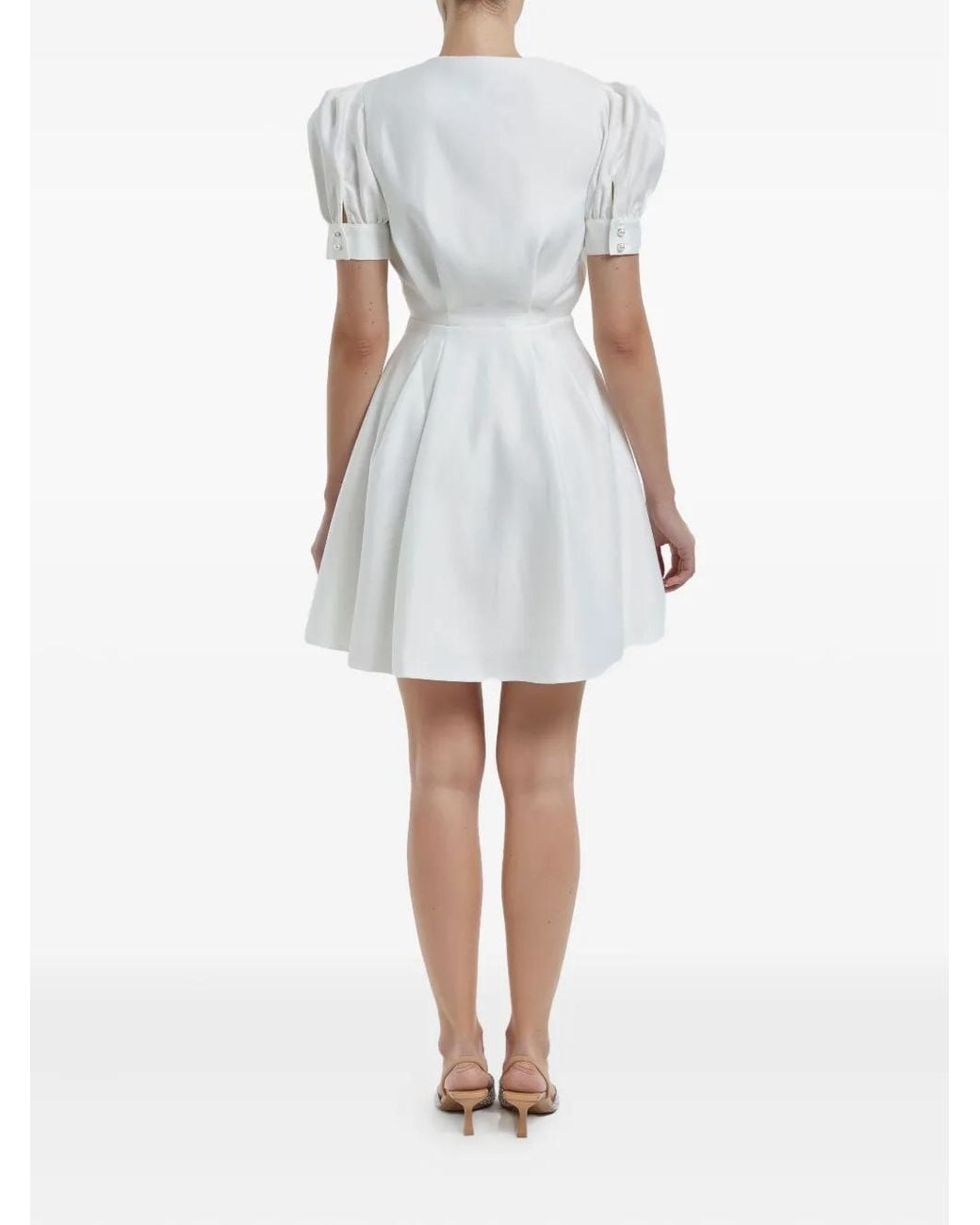 POST MERIDIEM White Button-Down Mini Dress