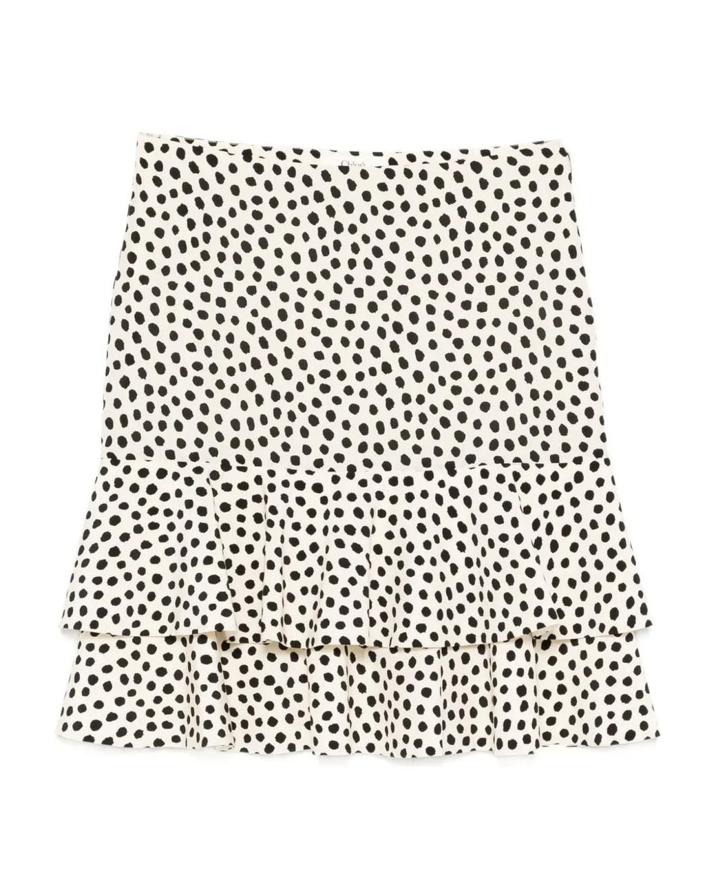 Chloé Black Polka Skirt