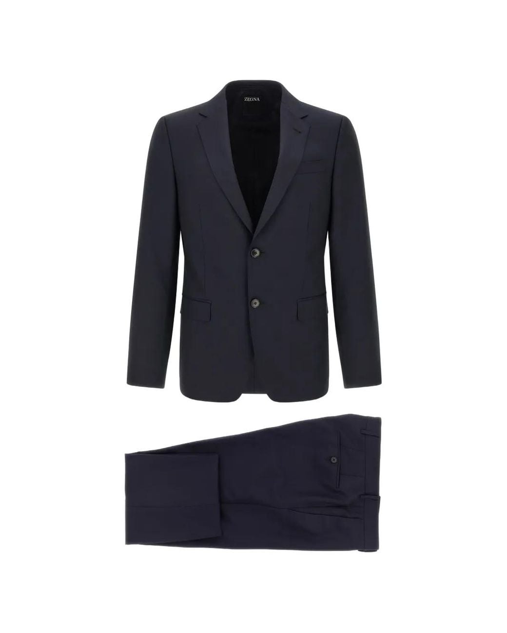 Zegna Blue Single-Breasted Suit for men