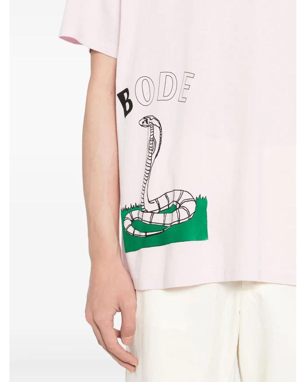 Bode White Cobra T-Shirt for men