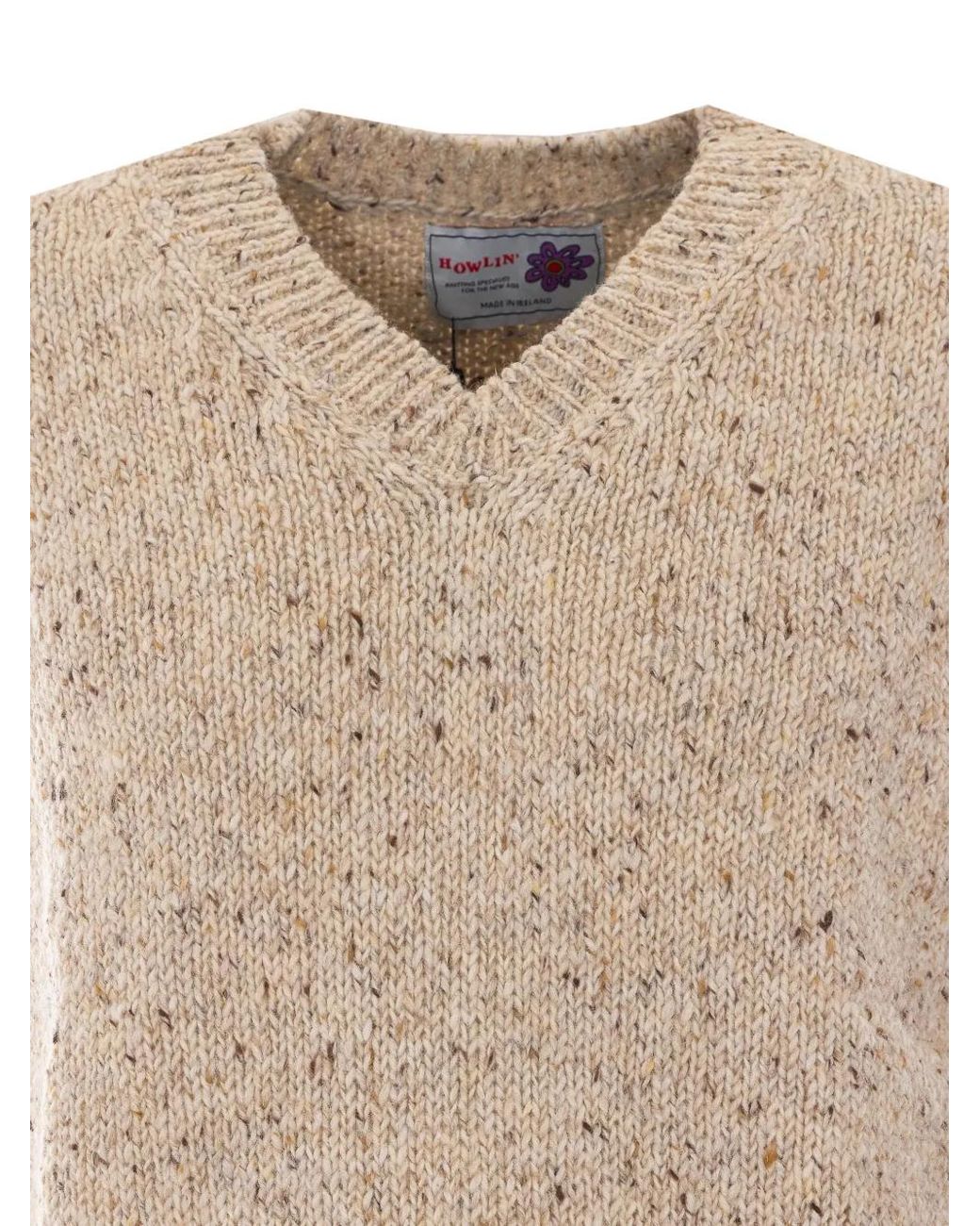 Howlin' By Morrison Natural Cosmic V-Neck Vest for men