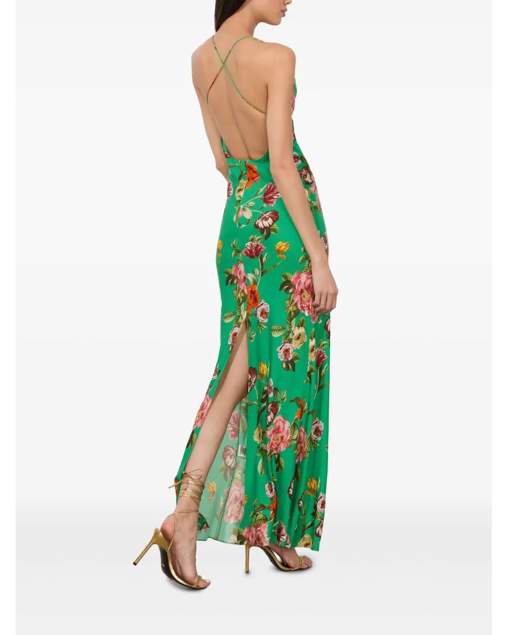 green emerald velvet dress Alice & Olivia main image 1