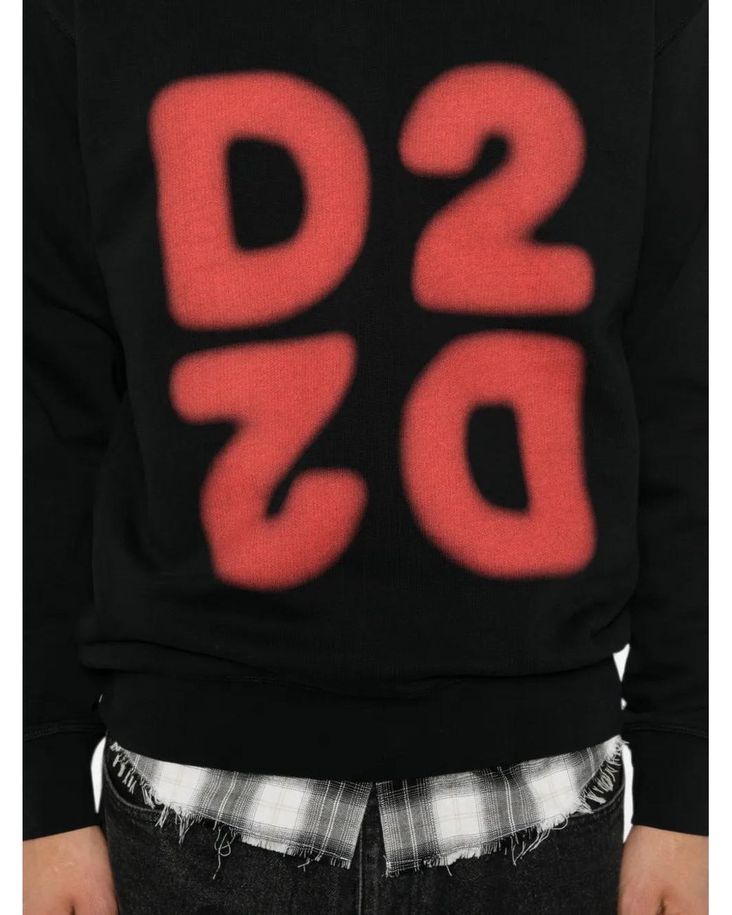 Sudadera Con Logo Estampado DSquared² de hombre de color Black