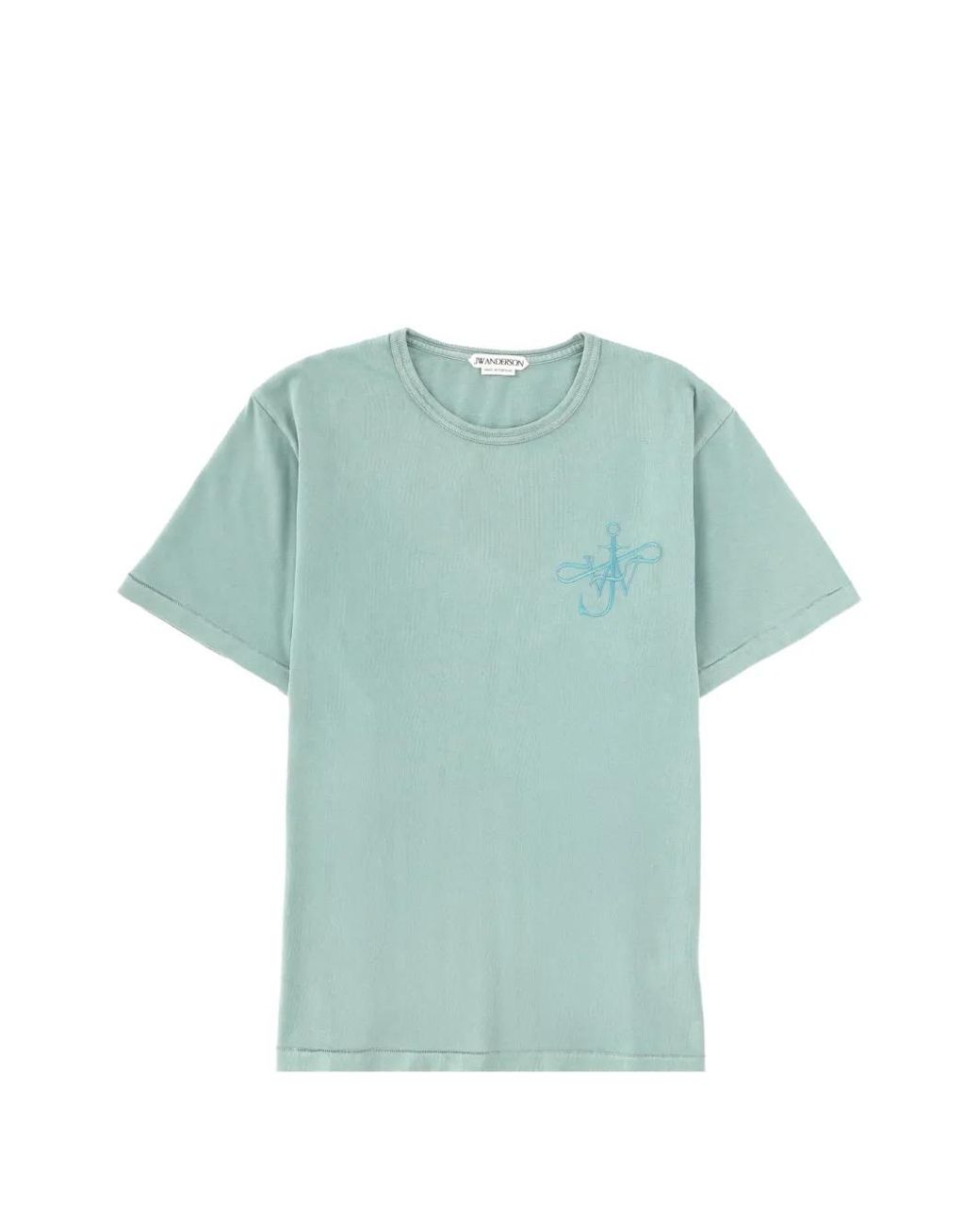 J.W. Anderson Blue Anchor-Embroidered T-Shirt for men