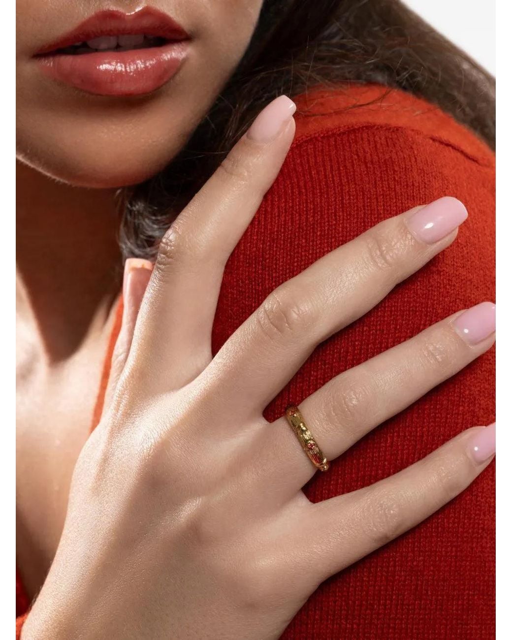 Gas Bijoux Red Bambini Crystal-Embellished Ring