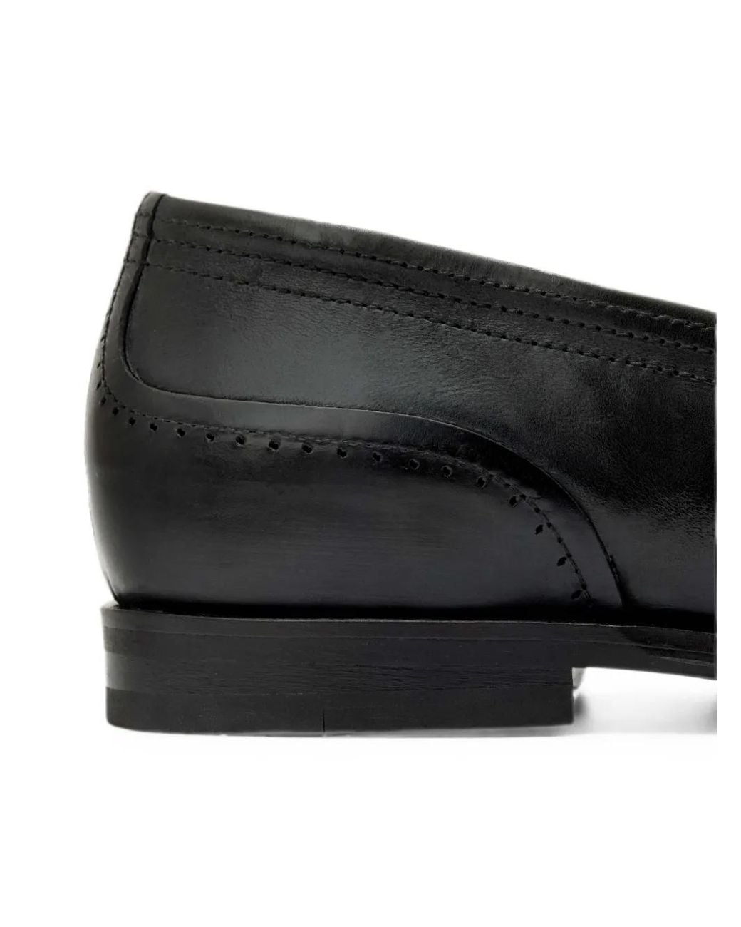 AllSaints Black Jules Leather Loafers