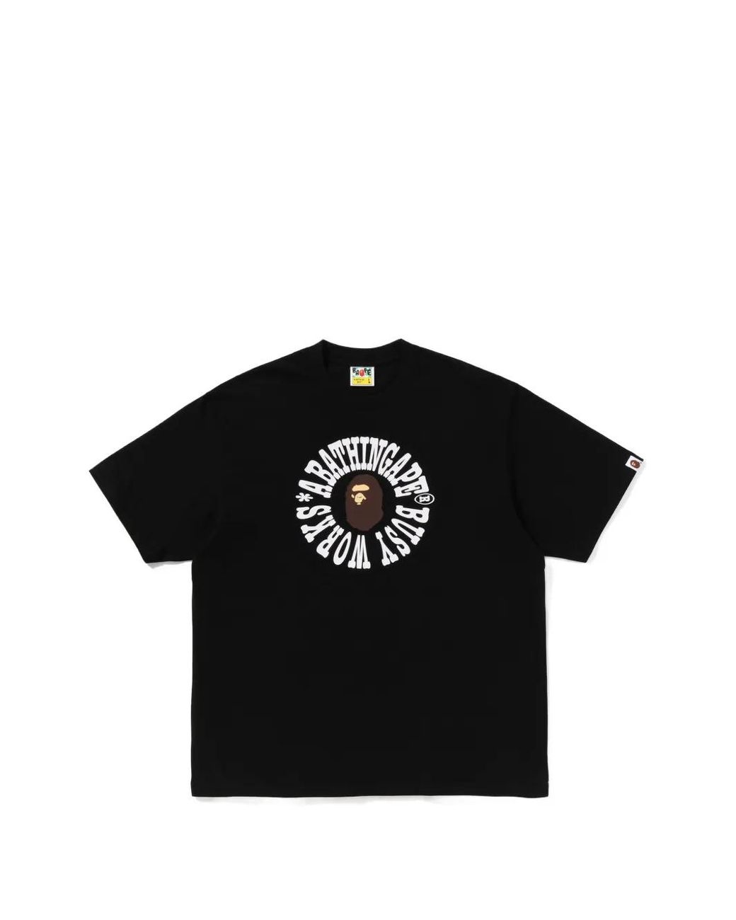 A Bathing Ape Black Busy Works Logo Relaxed Fit T-Hirt for men