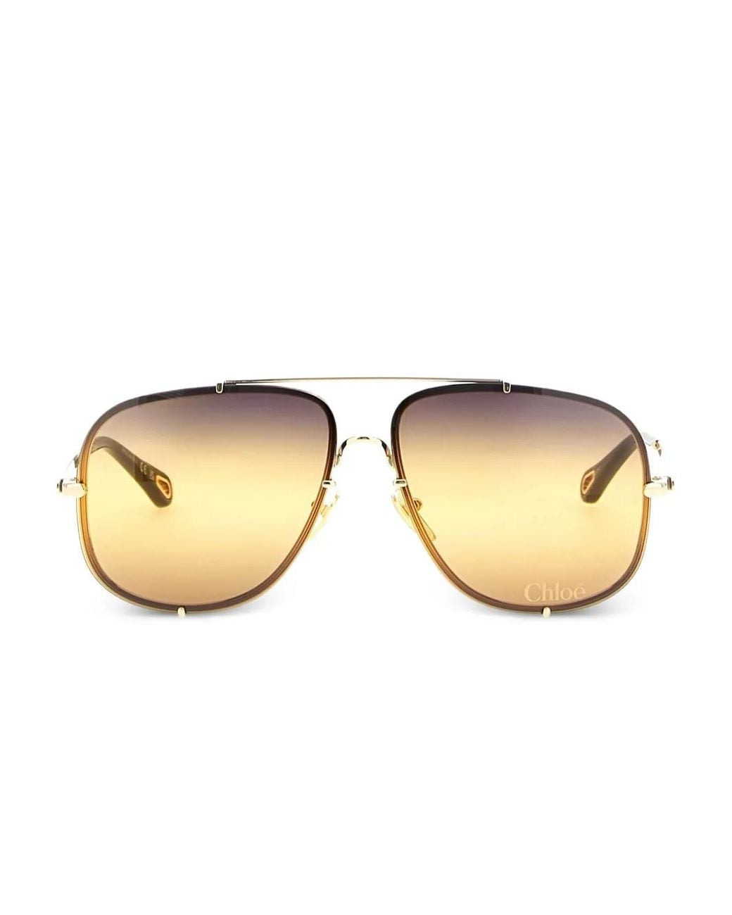 Chloé Natural Pilotenbrille Mit Doppelsteg