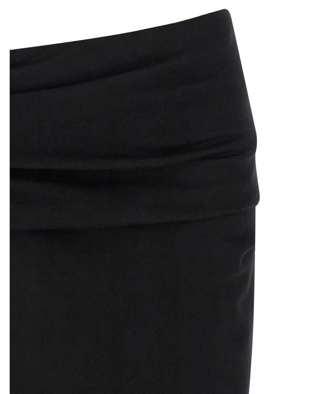 Entire studios Black Draped Rear-Split Midi Skirt