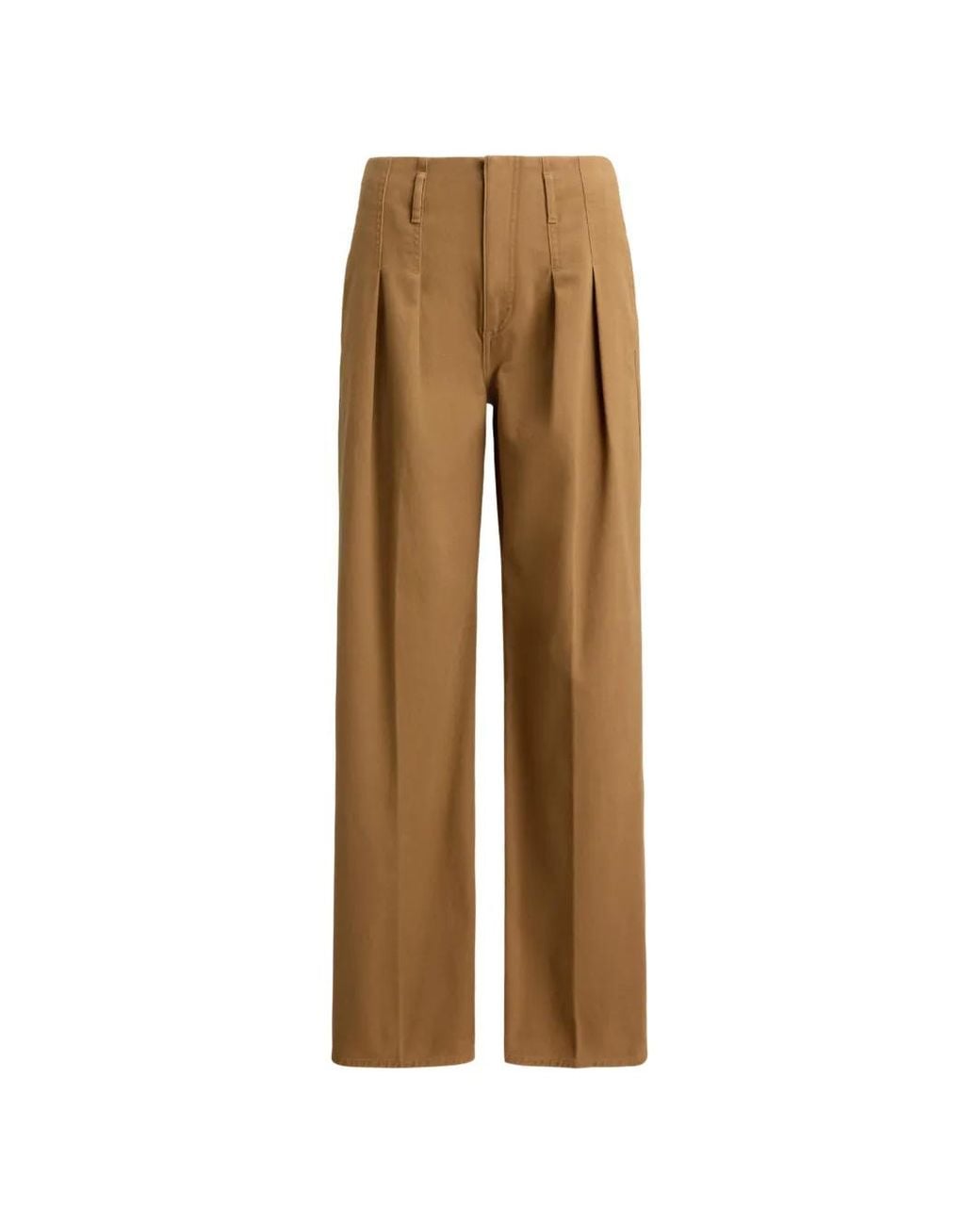 Polo Ralph Lauren Natural Pleated Wide-Leg Trousers