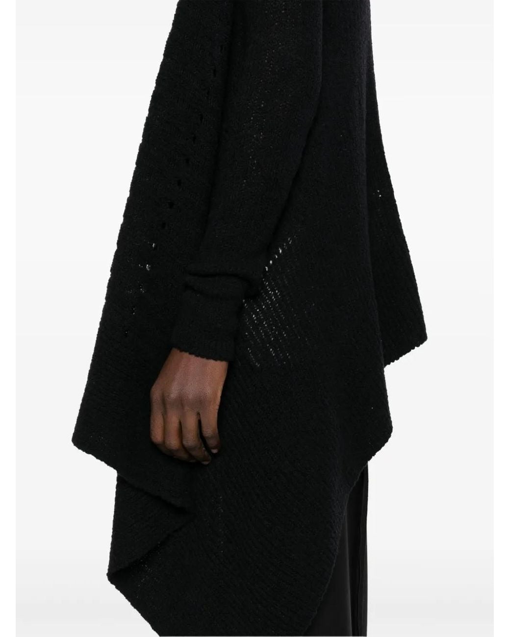 Rick Owens Black Medium Wrap Cardigan