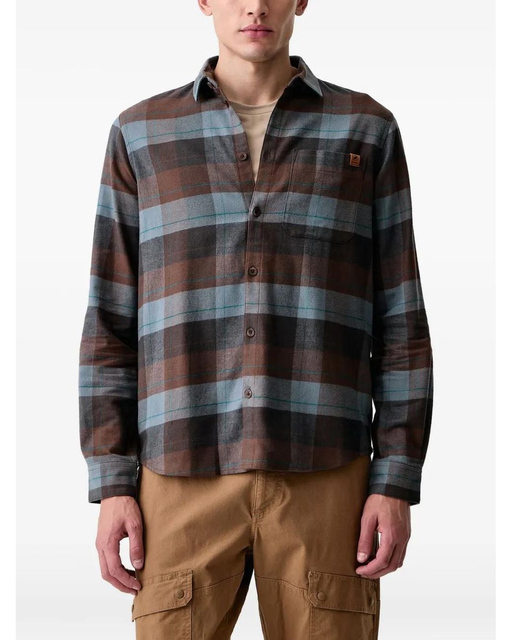 Mammut Black Trovat Check-Print Flannel Shirt for men