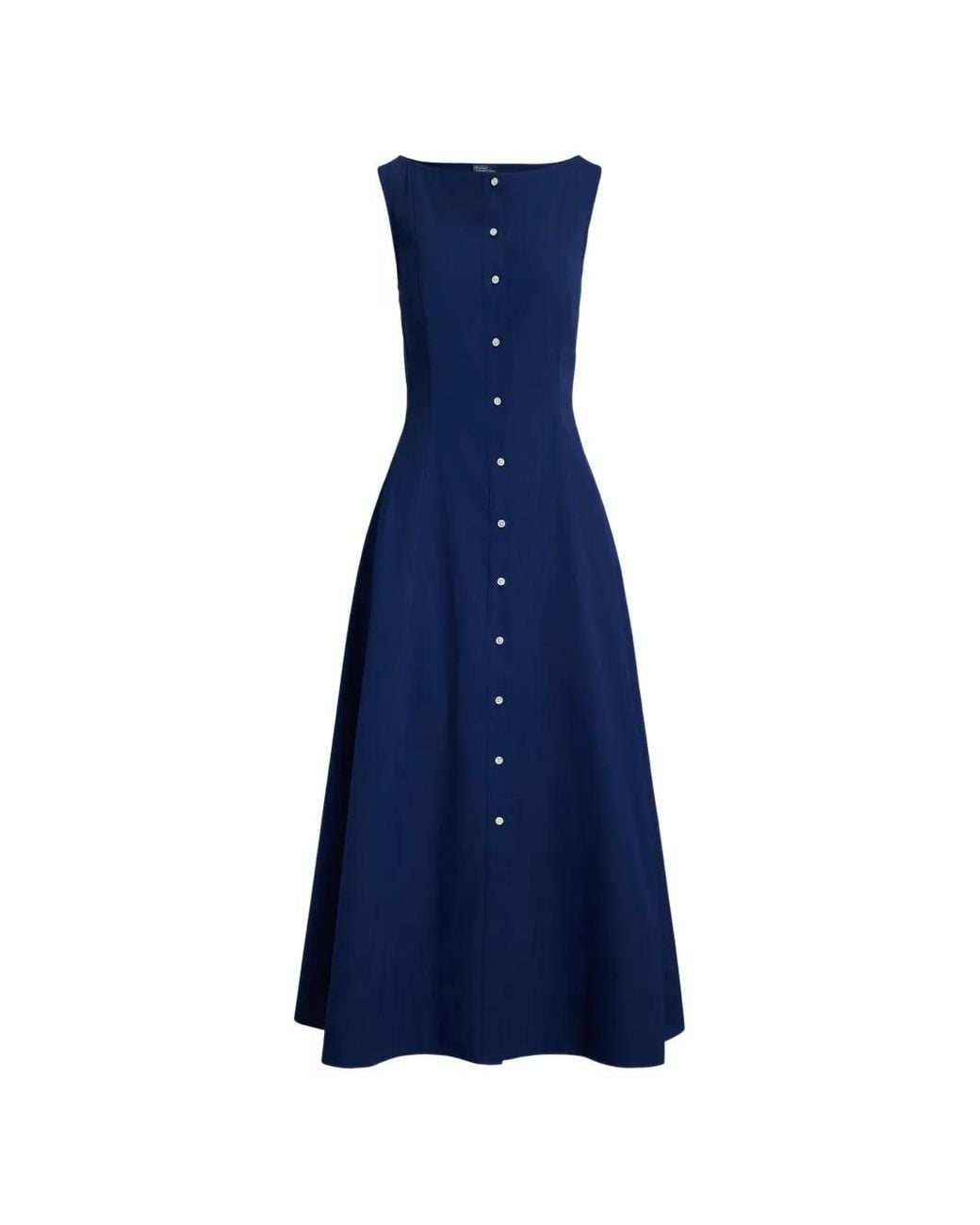 Polo Ralph Lauren Blue Paneled Cotton Dress